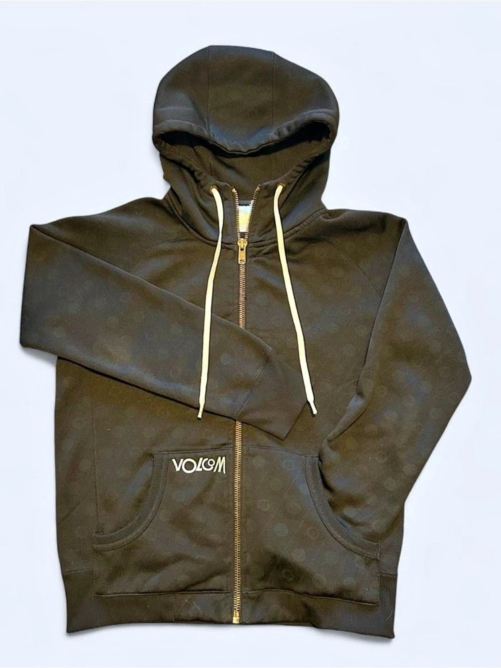Volcom Black Zip-Up Hoodie Youth Boys Medium
